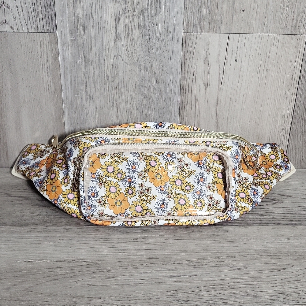 Vintage Floral Fanny Pack 1960s 1970s Zippered Adjustable Strap‎ Bohemian